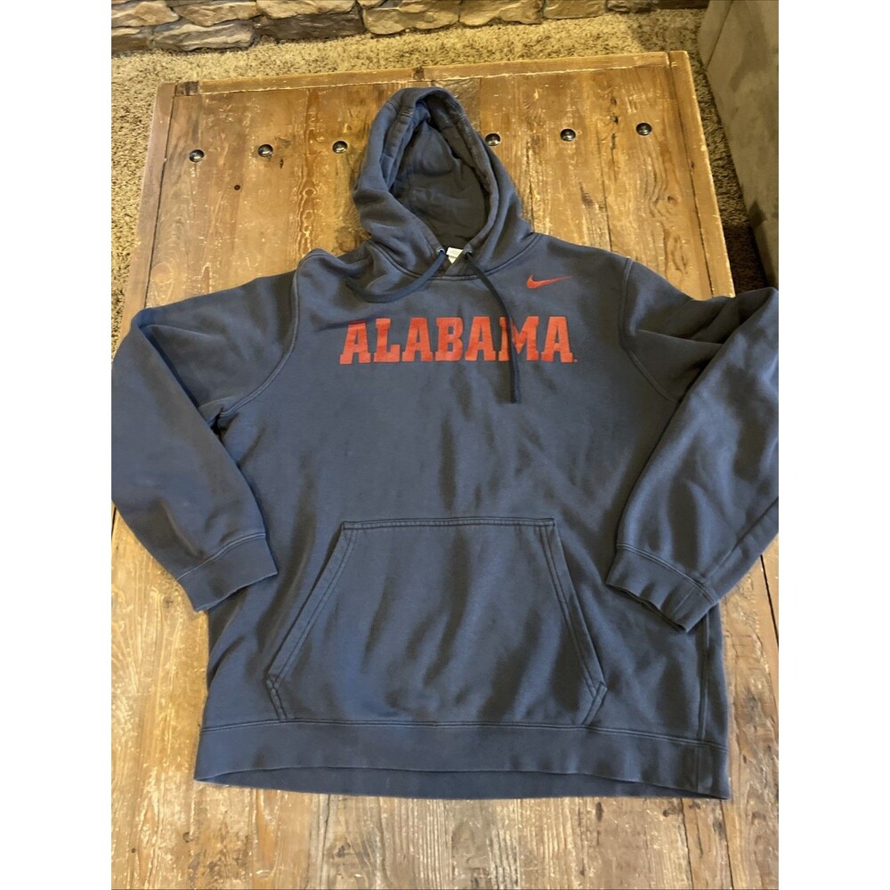 Nike Team Alabama Crimson Tide Hoodie Mens Sz L Dark Gray Pullover  Swoosh